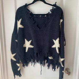 Navy star sweater